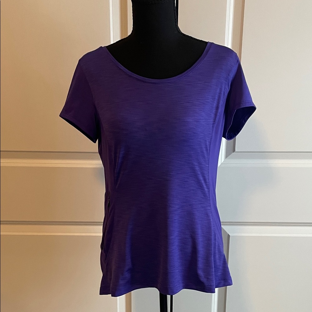 REI Women's Short Sleeve Activewear Tee in Deep Purple Size Medium